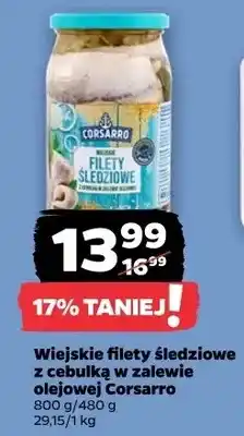 Netto Wiejskie filety śledziowe z cebulką w zalewie olejowej Corsarro oferta