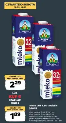 Netto Mleko UHT 3,2% Łowickie Łowicz oferta