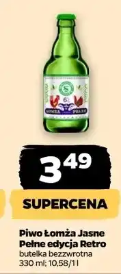 Netto Piwo Łomża Jasne pełne Retro butelka bezwrotna oferta
