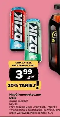 Netto Napój energetyczny Dzik (różne rodzaje) oferta
