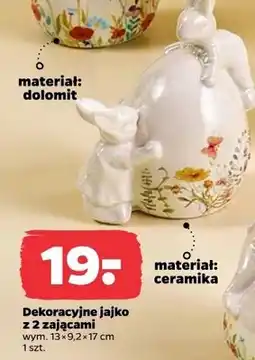 Netto Dekoracyjne jajko z 2 zającami oferta