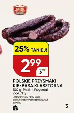 Chata Polska Polskie przysmaki kiełbasa klasztorna oferta