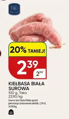 Chata Polska Kiełbasa biała surowa oferta