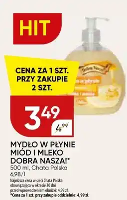Chata Polska Mydło w płynie miód i mleko oferta