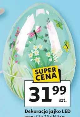 Auchan Dekoracja jajko LED wym.: 7,5 x 7,5 x 16,5 cm oferta