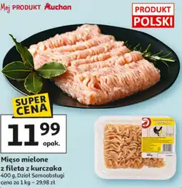 Auchan Mięso mielone z fileta z kurczaka oferta