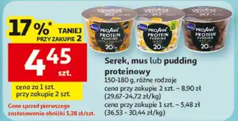 Auchan Serek, mus lub pudding proteinowy oferta