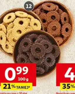 Auchan Ciastka Maja kakaowe, w polewie lub z cukrem luzem lub w opakowaniu oferta