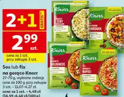 Auchan Sos lub fix na gorąco Knorr oferta