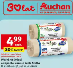Auchan Worki na śmieci o zapachu vanilla latte Stella oferta