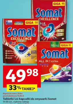 Auchan Tabletki lub kapsułki do zmywarki Somat oferta