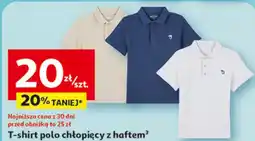 Auchan T-shirt polo chłopięcy z haftem oferta