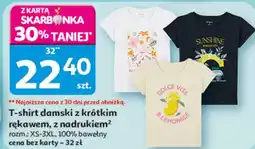 Auchan T-shirt damski z krótkim rękawem, z nadrukiem oferta