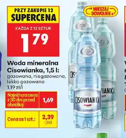 Biedronka Woda mineralna Cisowianka oferta