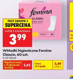 Biedronka Femina wkładki oferta