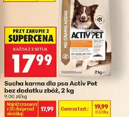 Biedronka Sucha karma dla psa Activ Pet oferta