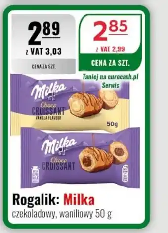 Rogalik: Milka czekoladowy, waniliowy