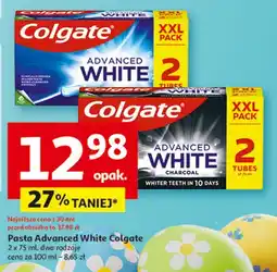 Auchan Pasta do zębów charcoal Colgate Advanced White oferta