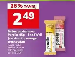 Hitpol Baton proteinowy Purella 46g - FoodWell (ciasteczko, mandarynka, truskawka) oferta
