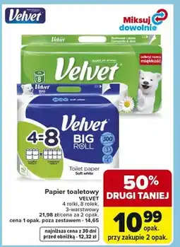 Carrefour Papier toaletowy 4 rolki, 3 rolki, 5-warstwowy oferta