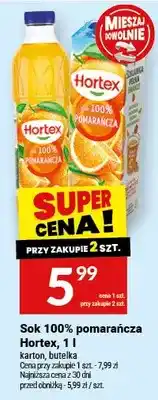 Twój Market Sok 100% pomarańcza Hortex oferta