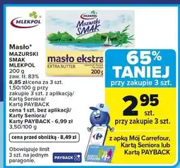 Carrefour Masło Mazurski Smak masło ekstra Mlekpol oferta