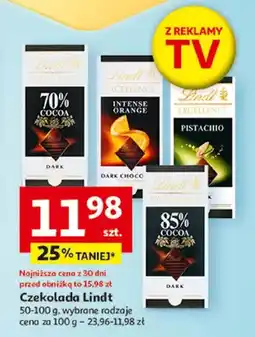 Auchan Czekolada dark 50-100g, wybrane rodzaje oferta