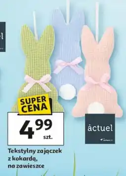 Auchan Tekstylny zajączek z kokardą, na zawiesze oferta