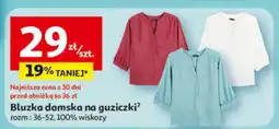 Auchan Bluzka damska na guziczki, rozm. 36-52, 100% wiskoza oferta