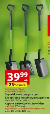 Auchan Szpadel z ostrzem prostym lub ostrym z metalowym trzonkiem oferta