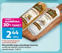 Auchan Mozzarella typu włoskiego zwykła lub wędzona oferta