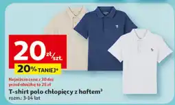 Auchan T-shirt polo chłopięcy z haftem, rozm. 3-14 lat oferta