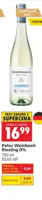 Biedronka Wino bezalkoholowe Peter Weinbach Riesling 0% białe oferta