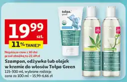 Auchan Szampon, odżywka lub olejek kremie do włosów Tolpa Green oferta