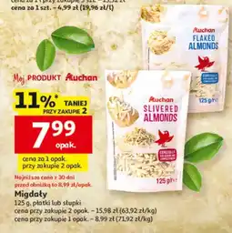 Auchan Migdały płatki lub słupki oferta