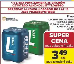 Carrefour Piwo LECH PREMIUM, FREE 4 x 0,5 l, puszka oferta
