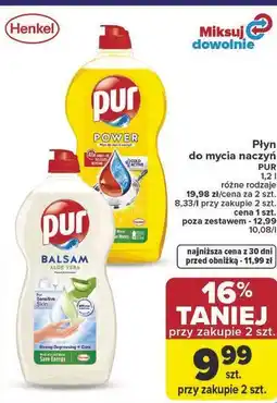 Carrefour Płyn do mycia naczyń Pur oferta