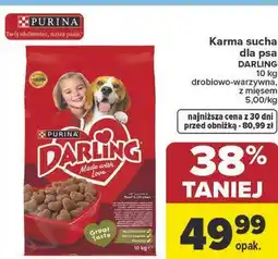 Carrefour Karma sucha dla psa DARLING 10 kg drobiowo-warzywna, z mięsem oferta