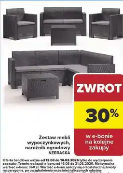 Carrefour Zestaw mebli wypoczynkowych, narożnik ogrodowy NEBRASKA oferta