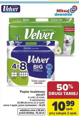 Carrefour Papier toaletowy Velvet oferta