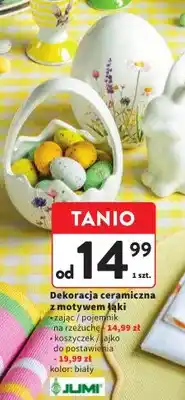 Intermarche Dekoracja ceramiczna z motywem łąki zajac / pojemnik na rzeźuchę oferta