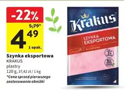 Intermarche Szynka eksportowa plastry oferta