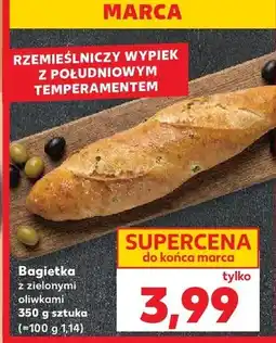 Kaufland Bagietka z zielonym oliwkami oferta