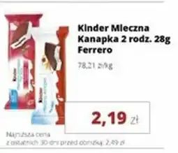 Torimpex Ferrero Kinder Mleczna Kanapka oferta