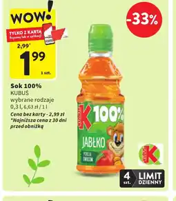 Intermarche Sok 100% Kubuś oferta