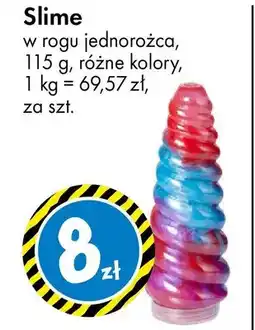 Tedi Slime w rogu jednorożca, różne kolory, 1 kg = 69,57 zł, za szt oferta