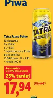 Lidl Piwo Jasne Pełne 6-pak oferta