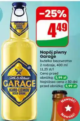 Dino Napój piwny Garage Hard Lemon butelka bezwzrotna 2 rodzaje oferta