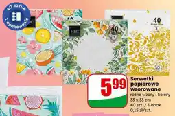 Dino Serwetki papierowe wzorowane różne wzory i kolory 33 x 33 cm oferta