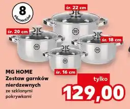 Kaufland Zestaw garnków nierdzewnych ze szklanymi pokrywkami oferta